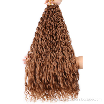 Xin Si loose deep wave bundles frontal closure natural wave color crochet hair 24 inch passion twsit hair